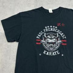 武士　PAUL PRENDERGAST KARATE　Tシャツ　古着　黒　XL
