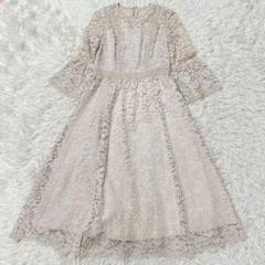 福袋安いいね半額ストア 美品☆アナイ ロングワンピース アイボリー フレア袖 総レース ワンピース