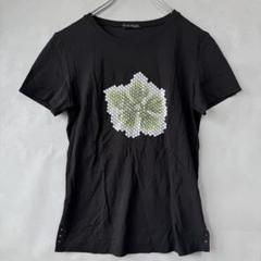 アンクライン フラワーTシャツ S 半袖 花柄スパンコール 半袖カットソー