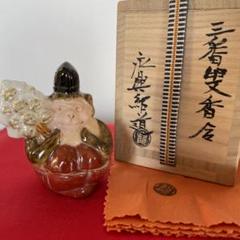 Ｒ５４３　香合　『中村湖彩造』『金彩色絵』『小野小町』『蛤香合』　共箱　茶道具 R543 香合 『中村湖彩造』『金彩色絵』『小野小町』『蛤香合