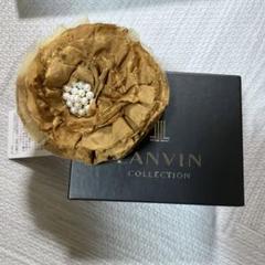 ランバンコサージュ　ブローチ　LANVIN 花　スーツ LANVIN en Bleu（ランバンオンブルー）の「ブルーローズブローチ