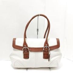 COACH オールドコーチ トートバッグ ソーホー 金具 レザー 白