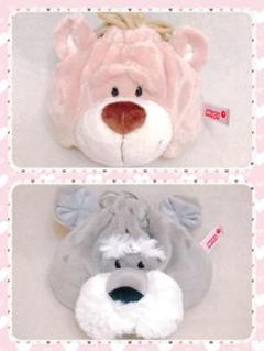 NICI【 ベア&シュナウザー】フィギュア フェイスポーチ(2点セット)