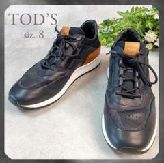 LEON掲載 近年モデル TOD'S イタリア製レザースニーカー ツートン 8