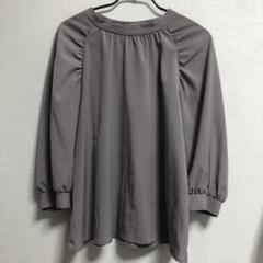 グレー バルーンスリーブ シャツ