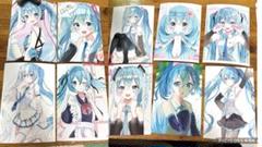 初音ミク　手書きデジタルイラスト 10点