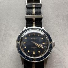 【美品】Baltic アクアスカーフ　自動巻き ブルーギルト　NATOベルト