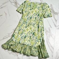 美品✨マックスマーラ 総柄フリルブラウススキッパーワンピース40