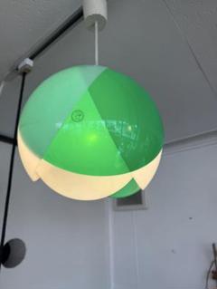 昭和レトロ　チューリップランプ　グリーン　 ペンダントライト 昭和レトロ照明 松下電工(ナショナル) グリーンカラーが