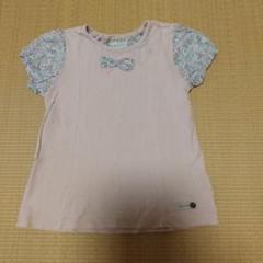 Biquette ビケット ピンクリボン付き Tシャツ120