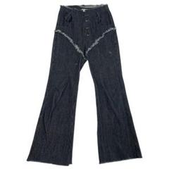 A11927 トーガアーカイブス　23ss サイドジップフレアデニム　黒　M A11927 トーガアーカイブス23ss サイドジップフレアデニム黒M