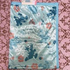 ディズニー　ミッキー 花柄 冷感　タオルケット 水色　85×115 新品