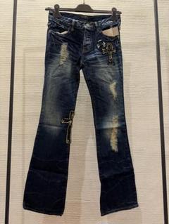 パンツ 00s civarize japanese label skinny denim W30x26.5 Civarize Japan Distress Faded Denim Jeans