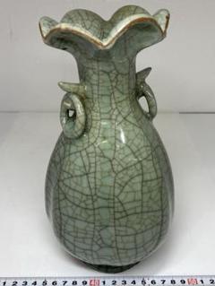 専用 中国古窯 哥窯青磁ひび焼 花瓶 高さ25.5㎝ 東な7-0329☆2F m50159377208_1.jpg?1743211918