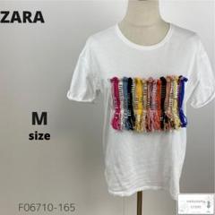 ZARA ザラ Tシャツ トップス 半袖 個性的 デザイン 万能 Mのサムネイル