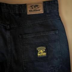 butter goods BAGGIEST 黒デニム 32/32 Butter Goods Baggy Denim Jeans, washed black - Tiki Room