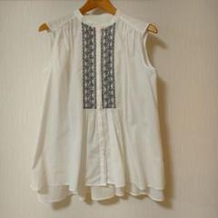 Natural Beauty Basic 刺繍　チュニック　ブラウス　M