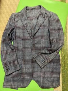 LARDINI グレー系チェック柄テーラードジャケット44サイズ LARDINI グレー系チェック柄テーラードジャケット44サイズ
