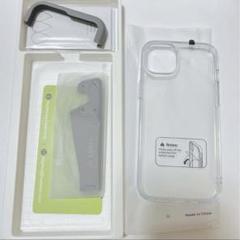 iPhone 14 plus 用 フィルム付きケース 全面保護セット[耐黄変透明