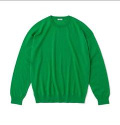 cash&barba 24awウーステッドカシミヤ150 クルーネック グリーン cash&barba 24awウーステッドカシミヤ150 クルーネック グリーン
