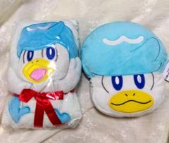 ★☆ポケモン☆★クワッス　大きい顔ぬいぐるみポーチ　ブランケット　２点セット