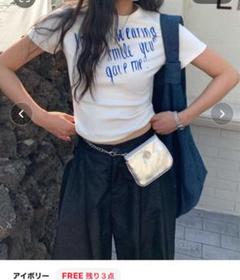 アイボリーTシャツ プリント入り　定価1980円　※未使用　Mサイズ