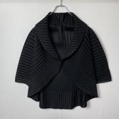 イッセイミヤケ　ダークブルー プリーツジャケット 3ボタン PLEATS PLEASE プリーツプリーズ イッセイミヤケ PP63-JD511