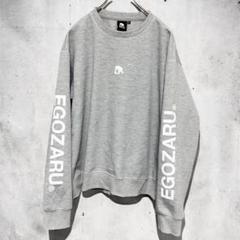 【EGOZARU】ロゴプリント クルーネックスウェット XL グレー