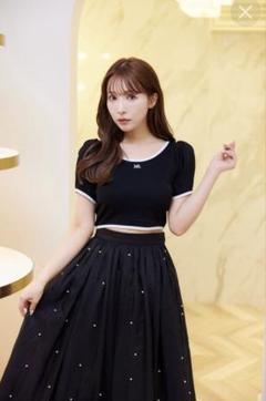 新品♡ミストレアス♡Bycolor Trimming T-Shirt♡ブラック