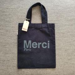 ブラック】merciロゴ刺繍2 way手提げ | pribonds STORE