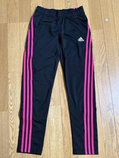 未使用 adidas ジャージパンツ 黒/ピンク 150 - メルカリ