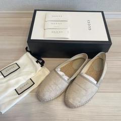 GUCCI フラットシューズ ホワイト 36 1/2 Gucci Interlocking G Leather Sneakers 36 1/2 Ladies' White
