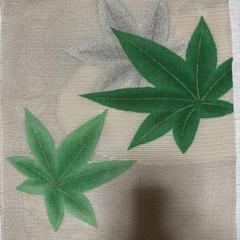 青もみじ　刺繍素材　夏絽　リメイク素材
