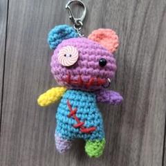 カラフルアミグルミキーホルダー