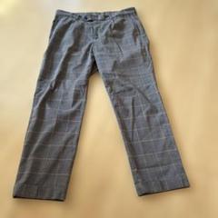 グレー チェック柄 テーパード系パンツ(ダブル) XL