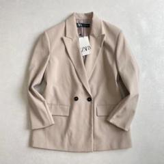 新品 zara ダブルブレスト仕様オーバーサイズブレザー S テーラード