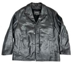 超希少　GUESS ゲス レザージャケット コート スタジャン　ヴィンテージ　L 90s ゲス オールレザースタジャン XL ダークブラウン GUESS 革