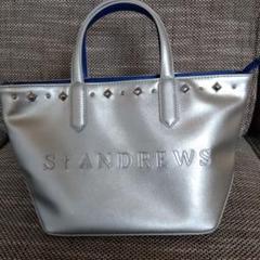 【新品未使用】St ANDREWS カートバッグ St ANDREWS】合皮エンボスカートバッグ（ゴルフグッズ）｜St