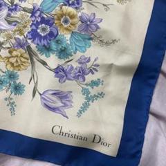 Christian Dior 刺繍花柄スカーフ 棒タイ Christian Dior クリスチャン・ディオール CHRISTIAN DIOR