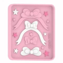 #0092シリコンモールド　デコパーツ　リボン　トレカケース　レジン