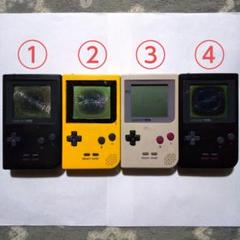 【ジャンク】ゲームボーイポケット本体 ×4 黒 黄 白 黒 任天堂 ニンテンドー