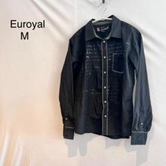 M761 Euroyal ブラック 長袖シャツ M 英字 トップス