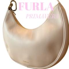 【美品】FURLA PRIMAVERA ハーフムーン ワンショルダー ピンク