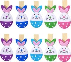 ♥フォトクリップ 10個 インテリア DIY メモクリップ うさぎ カラフル