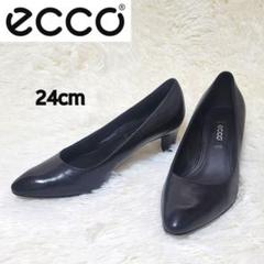 【新品】エコー　ECCO バレーシューズ パンプス　エナメル　24cm 新品】エコー ECCO バレーシューズ パンプス エナメル 24cm