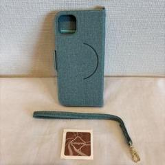 iPhone14promax ケース　手帳型　グリーン　カード寿　スタンド　緑