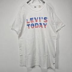 Levi's　半袖　Tシャツ　L　ビッグプリント　ホワイト　人気　古着コーデ