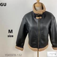 極美品 GU ジーユー フェイクムートンフライトジャケット 裏ボア M