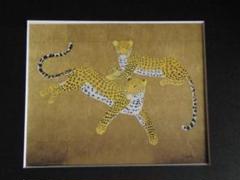 河嶋淳司、【豹　デュエットIII】、希少な額装用画集より、状態良好 河嶋淳司、【豹 デュエットIII】、希少な額装用画集より、状態