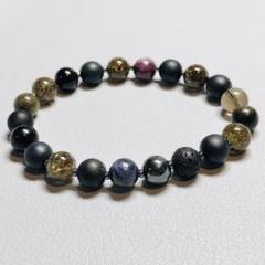 N027 サファイア × ルビー 8mm ブレスレット パワーストーン 天然石